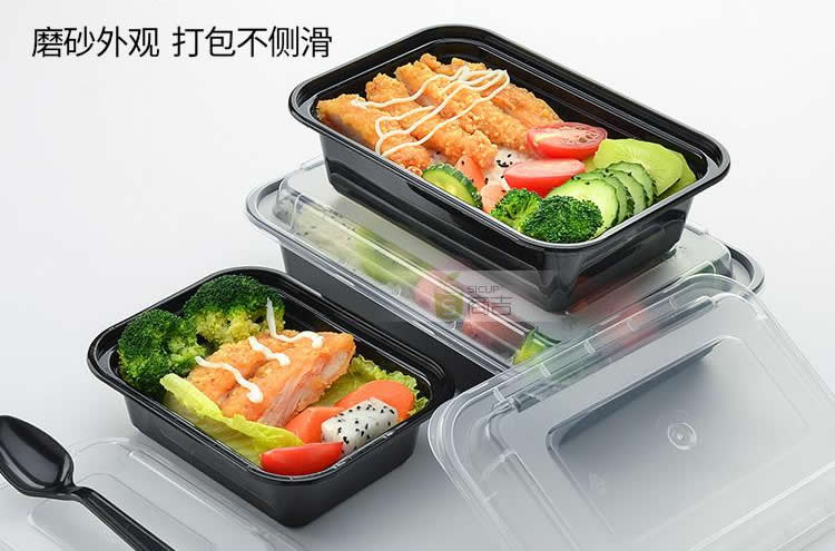 一次性塑料飯盒，PE為原材料